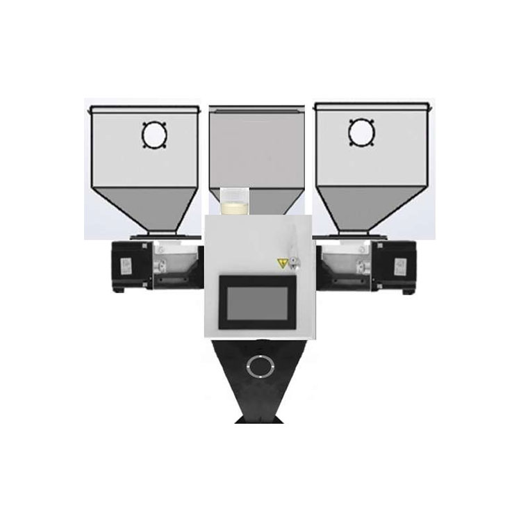 Bucket volume type on-machine metering batching machine